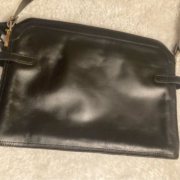 Phillippe Vintage Black Leather Shoulder Bag - Picture 3 of 8